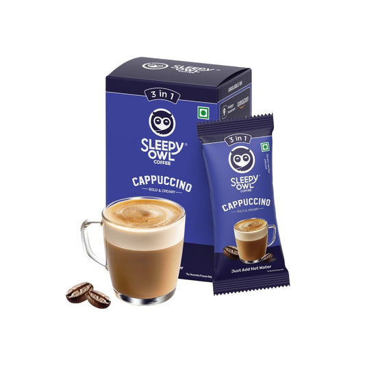 Sleepy Owl Cappuccino Instant Coffee Premix (3 in 1) : 5 x 20 g