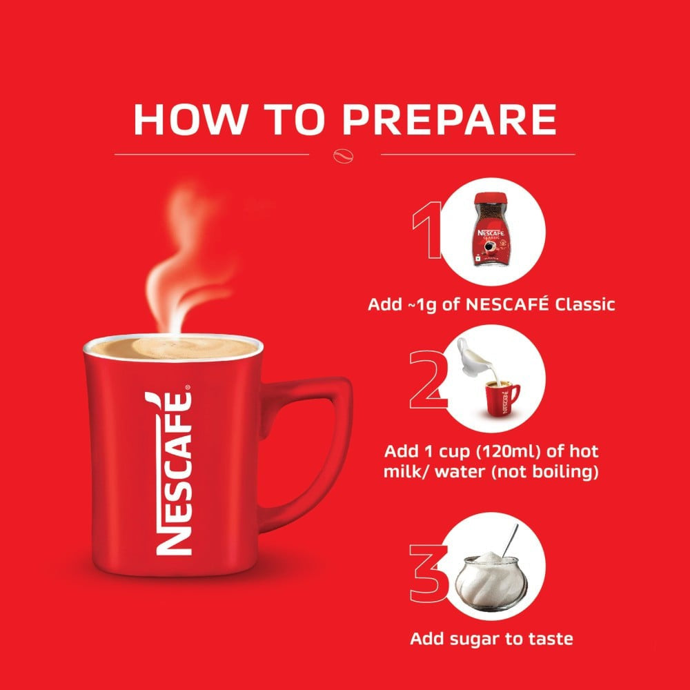 Nescafe Classic Instant Coffee Powder - 100% Pure Coffee : 200 g