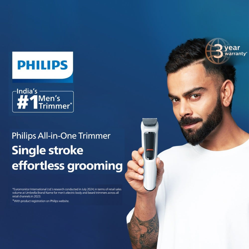 Philips MG3721/65 7 in 1 Multi Grooming Trimmer Kit (White) : 1 unit