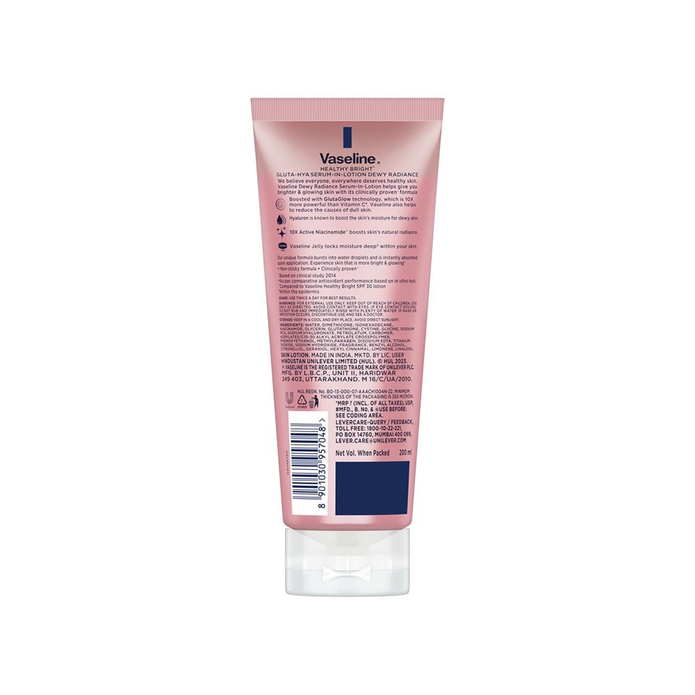Vaseline Gluta Hya Dewy Radiance Serum Body Lotion : 200 ml