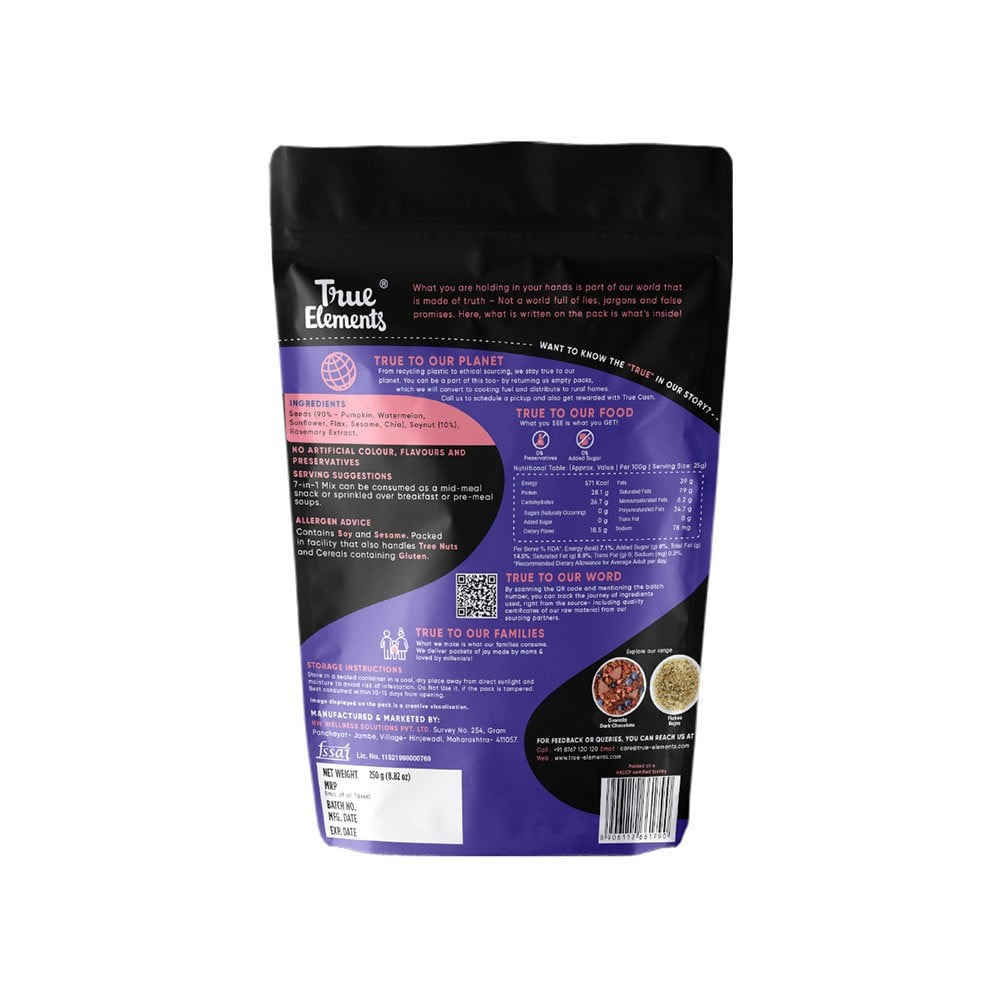 True Elements 7 in 1 Super Nut and Seeds Mix : 250 g