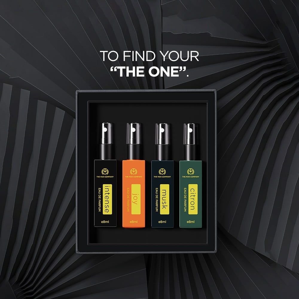 The Man Company Premium Men's Perfume Gift Set : 1 Pack (4 x 8 ml)