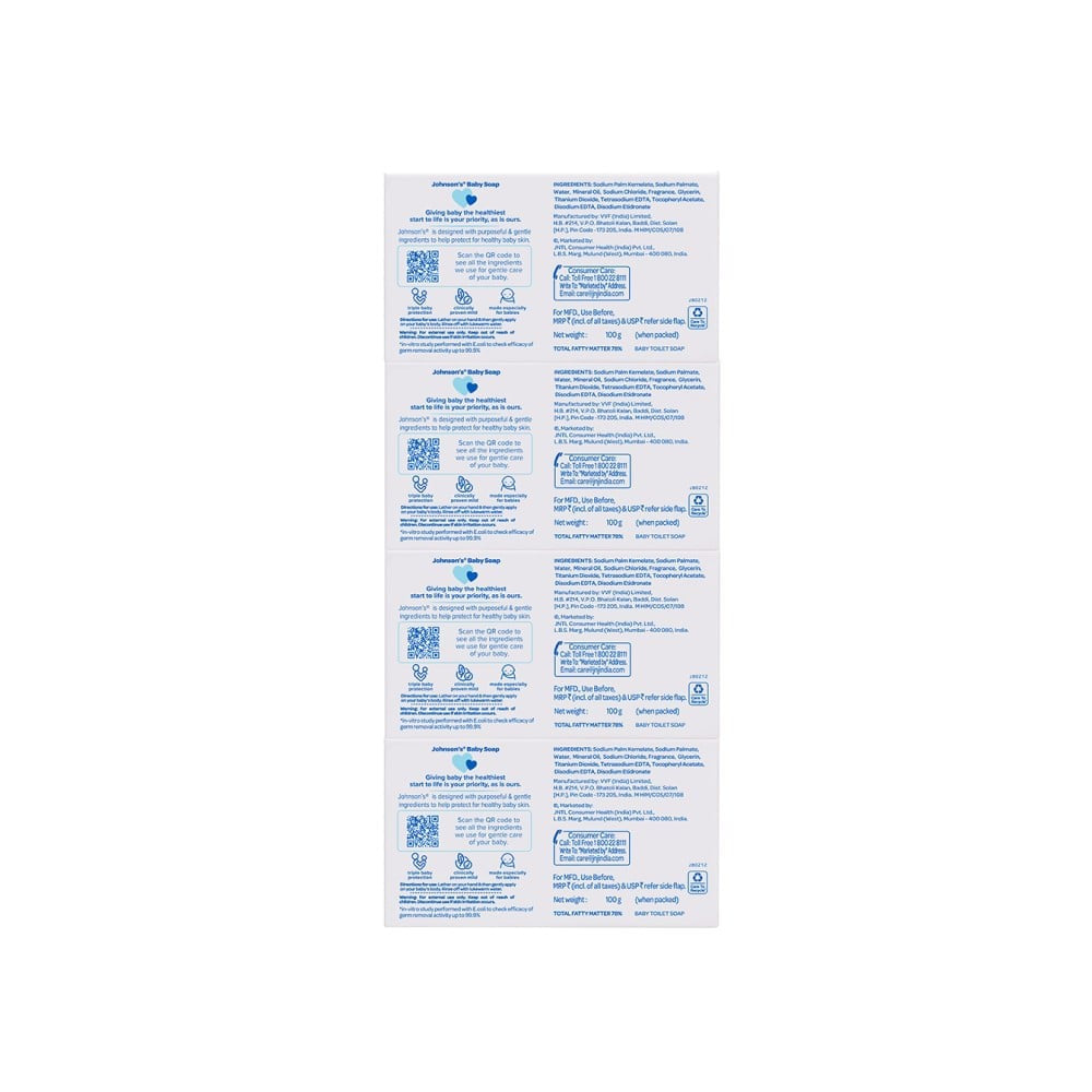Johnson's Baby Soap - Buy 3 Get 1 Free : 4 x 100 g