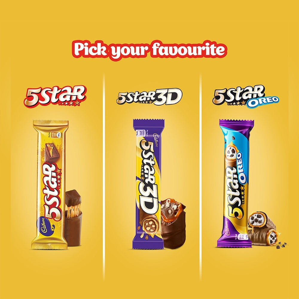 Cadbury 5 Star Chocolate Filled Bar - Pack of 2 : 2 x 38 g