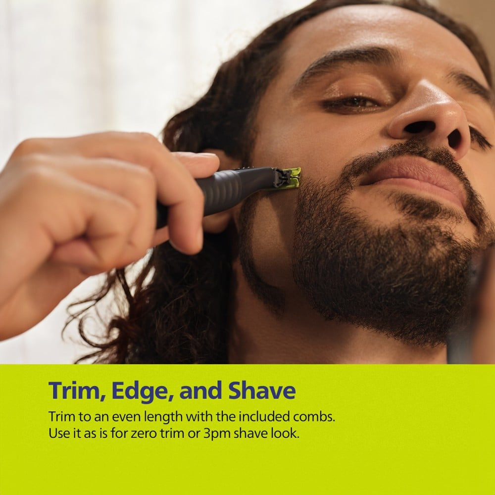 Philips 5 in 1 OneBlade Hybrid Razor & Beard Trimmer (Black) : 1 unit