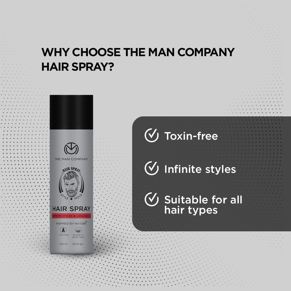 The Man Company Instant Grip Styling Men's Hair Spray : 250 ml