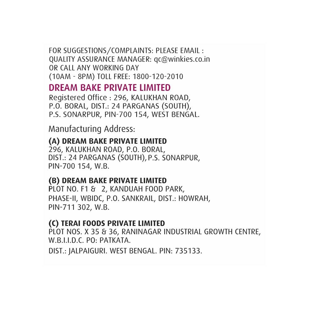 Winkies Rich Butter Pound Cake : 250 g