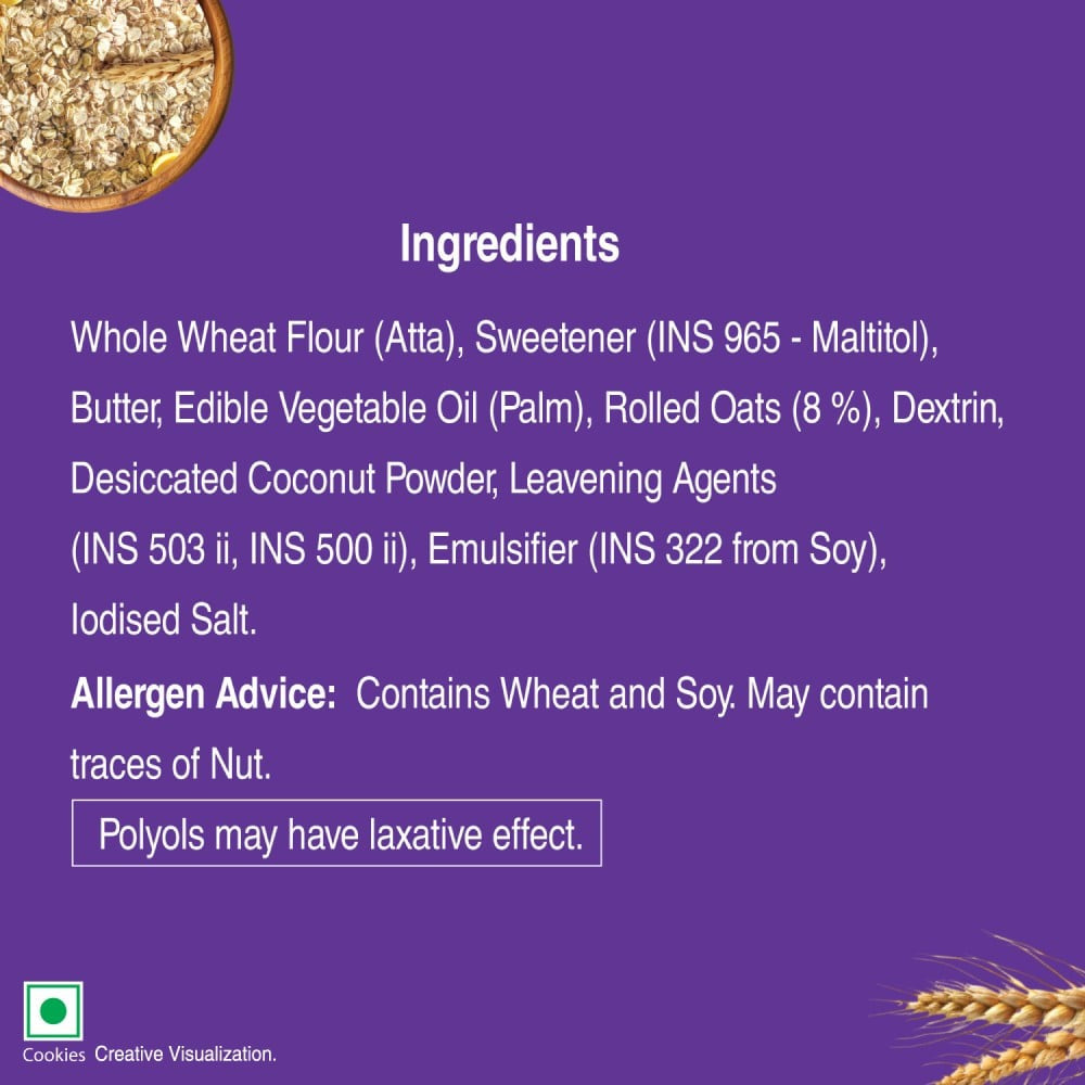 Unibic Sugar Free Oatmeal Cookies : 75 g