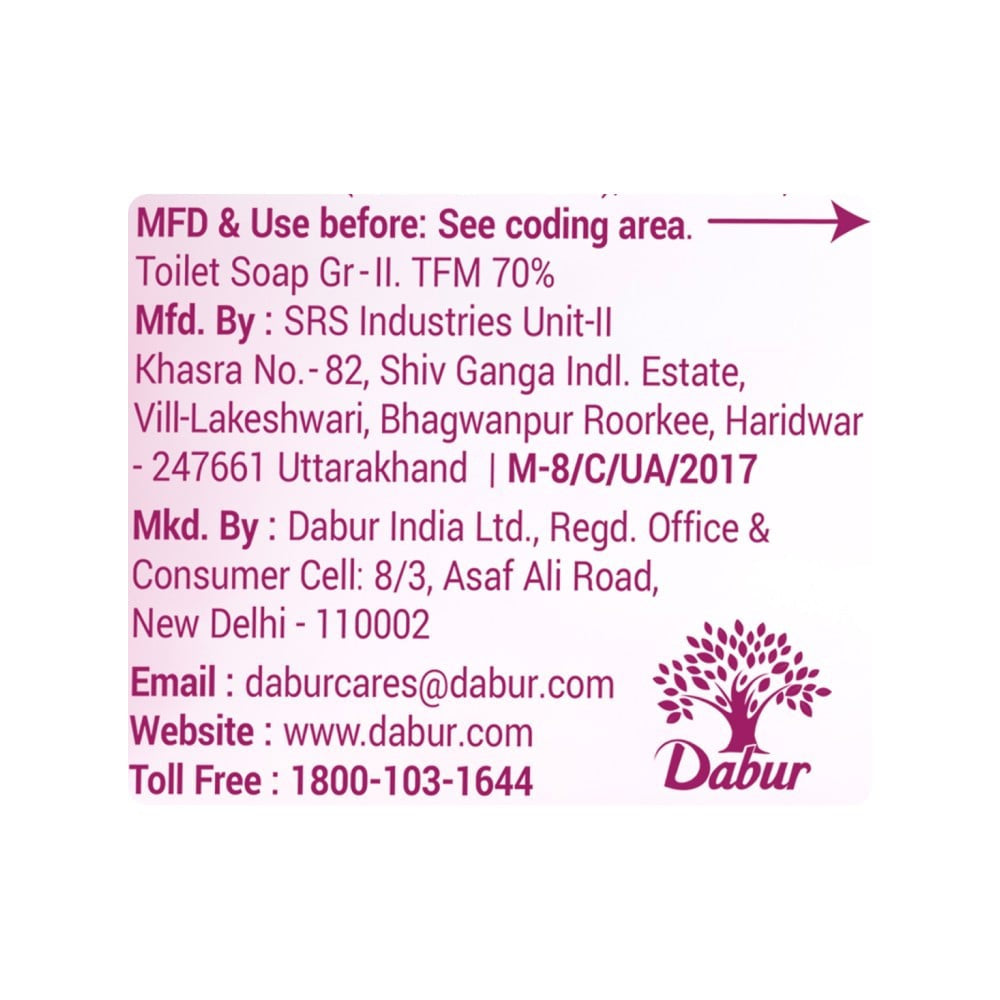 Dabur Gulabari Radiant Rose Glow Soap : 150 g x 4