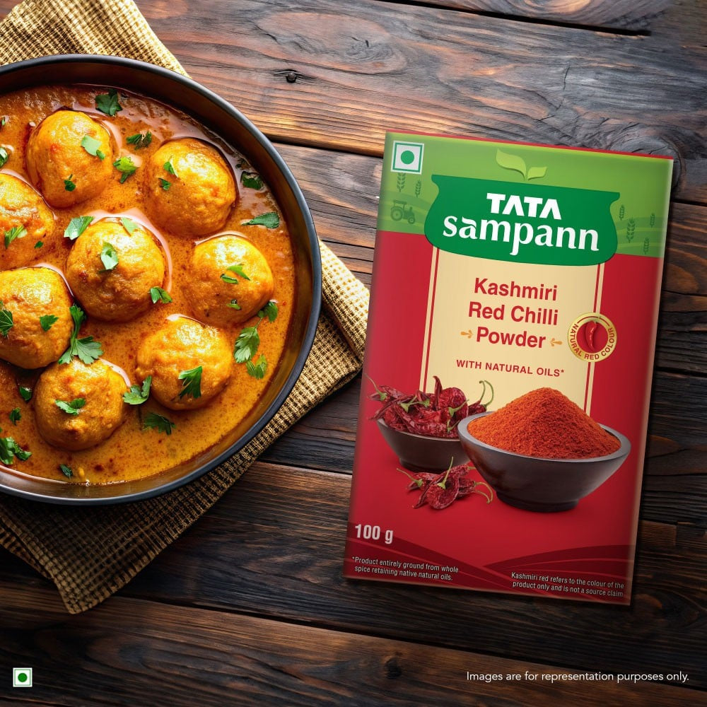 Tata Sampann Kashmiri Red Chilli Powder with Natural Oils : 100 g