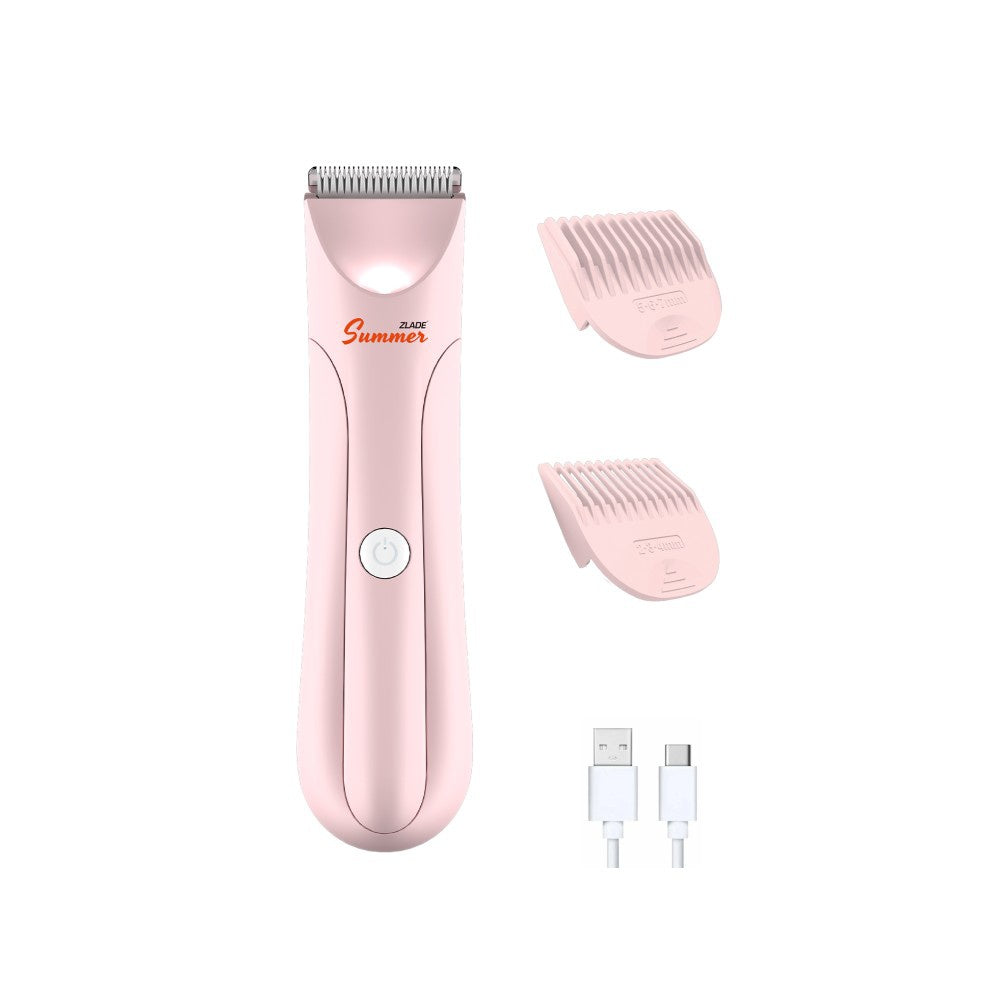 Zlade Summer Waterproof Electric Intimate Female Body Trimmer (Pink, 5W) : 1 unit