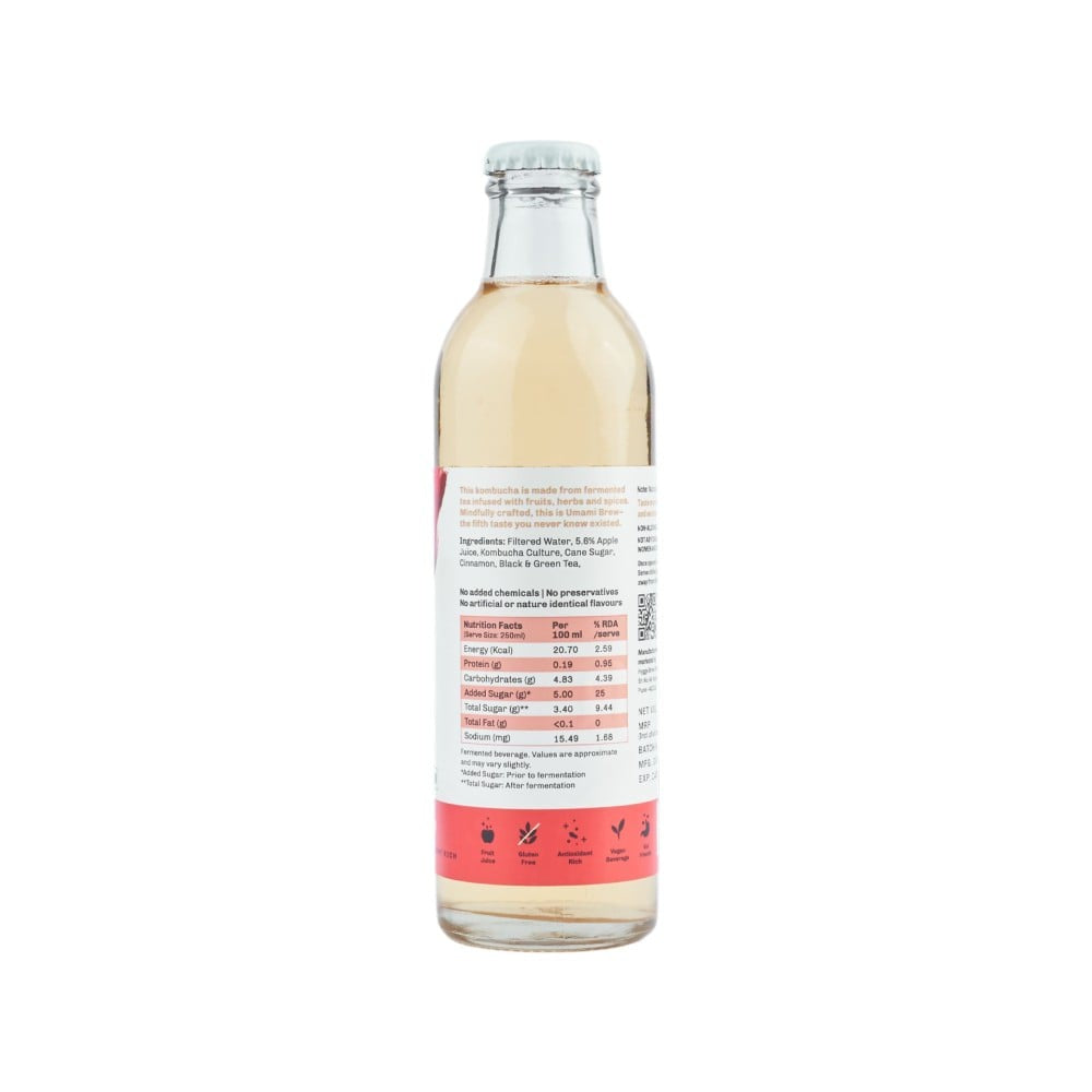 Umami Brew Sparkling Kombucha (Apple Cinnamon) : 250 ml