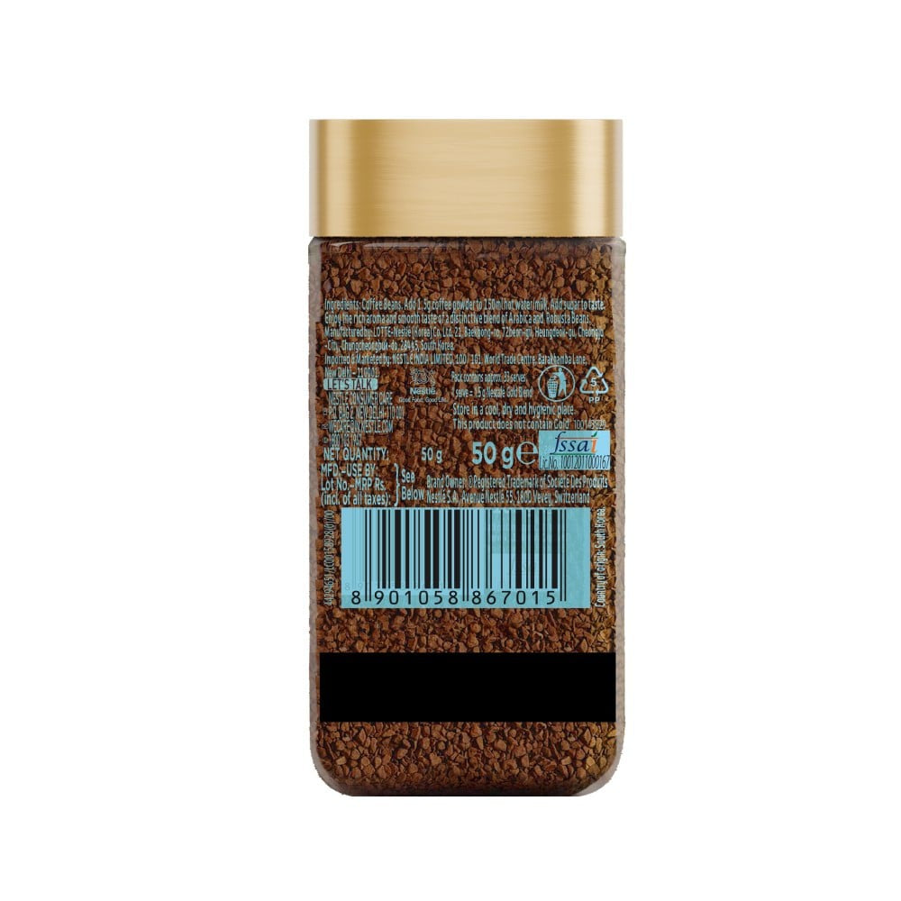 Nescafe Gold Blend Premium Freeze Dried Instant Coffee : 50 g