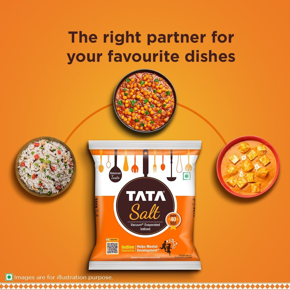 Tata Salt (Vacuum Evaporated Iodised) : 1 kg