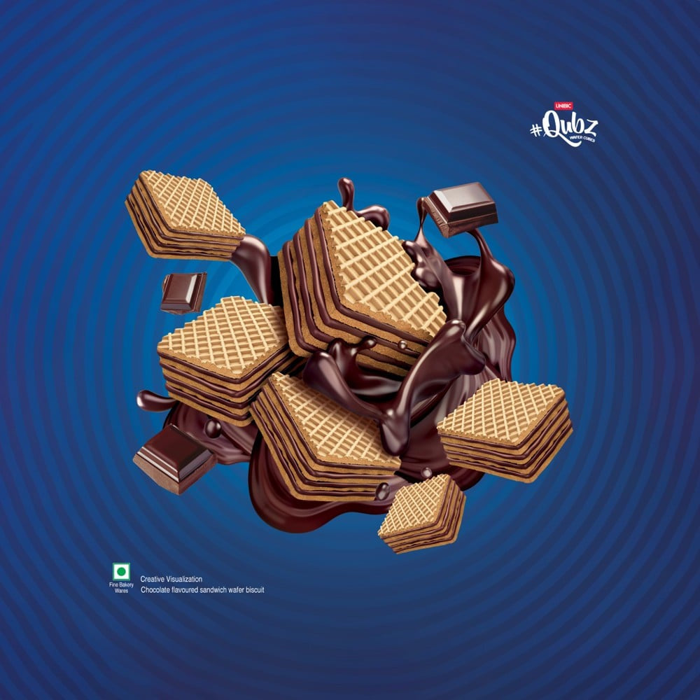 Unibic Qubz Belgium Chocolate Wafer Cube : 120 g