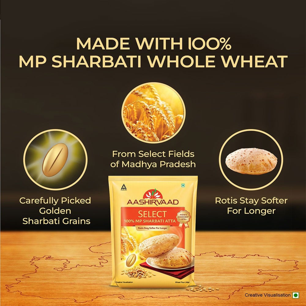 Aashirvaad Select 100% MP Sharbati Atta : 5 kg