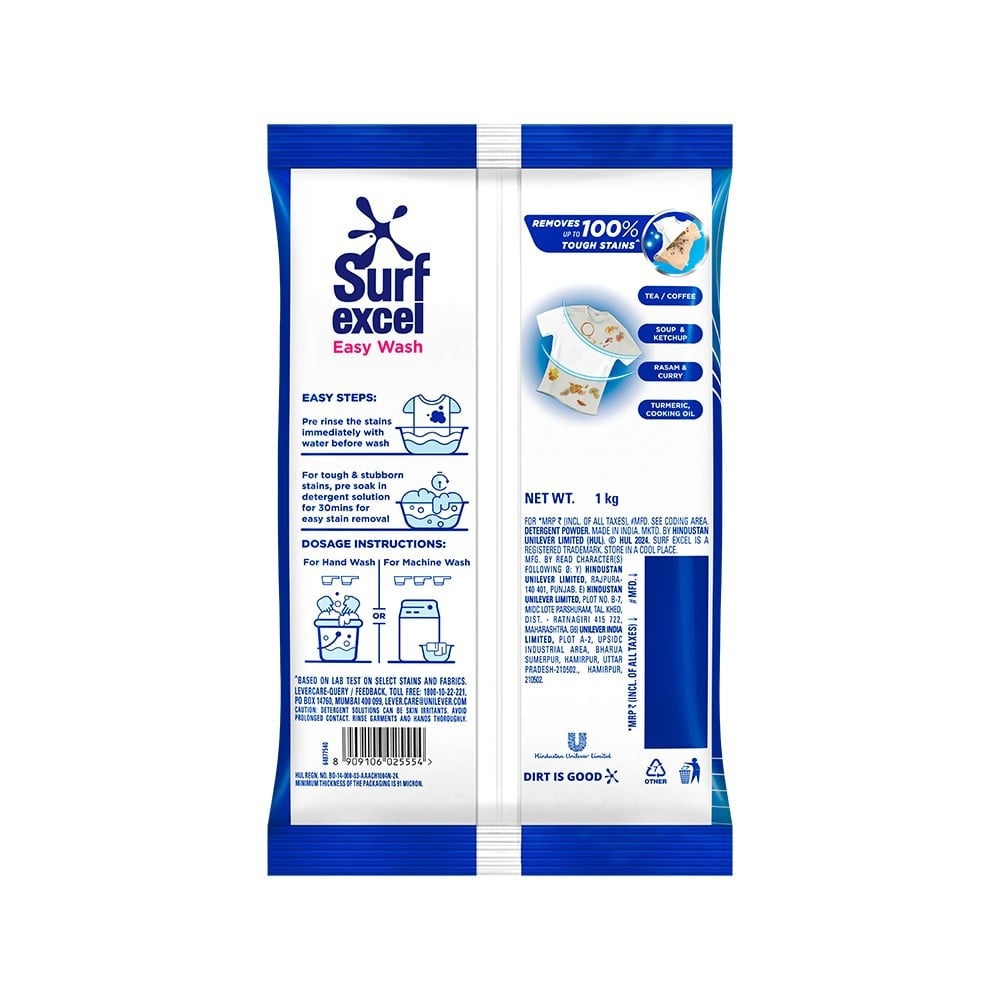 Surf Excel Easy Wash Detergent Powder : 1 kg