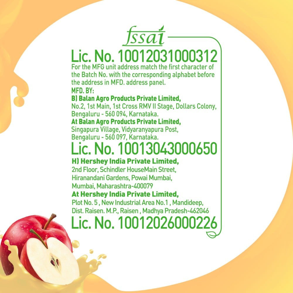 B Natural Apple Juice : 1 ltr
