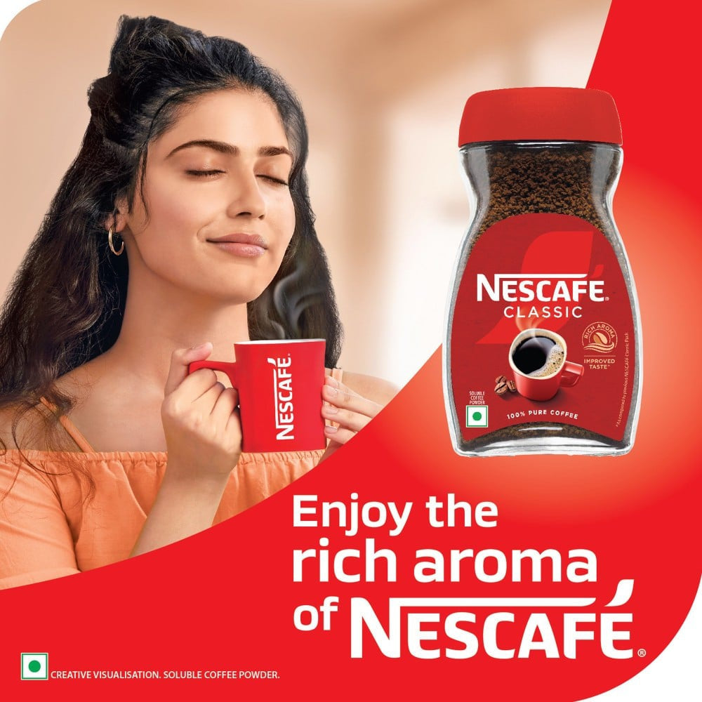 Nescafe Classic Instant Coffee Powder - 100% Pure Coffee : 200 g