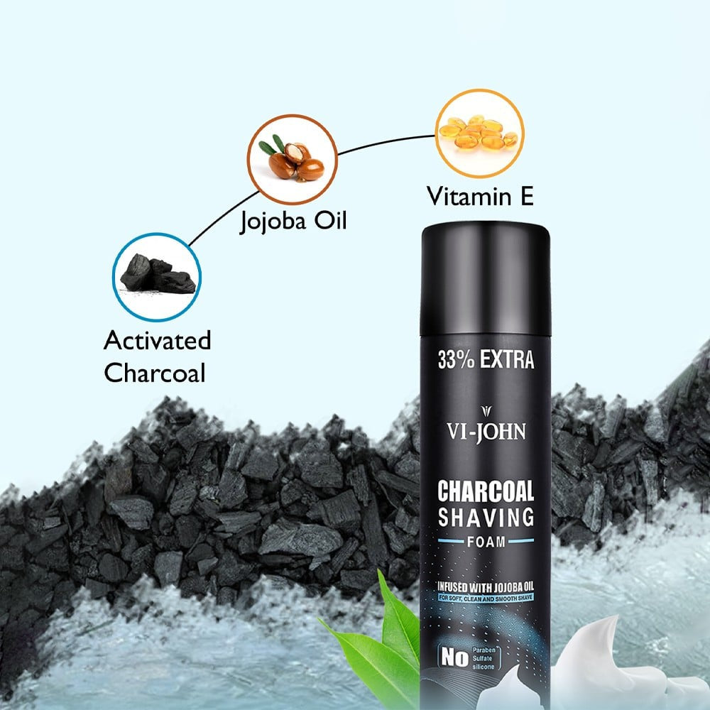 Vi-John Charcoal Shaving Foam : 300 g