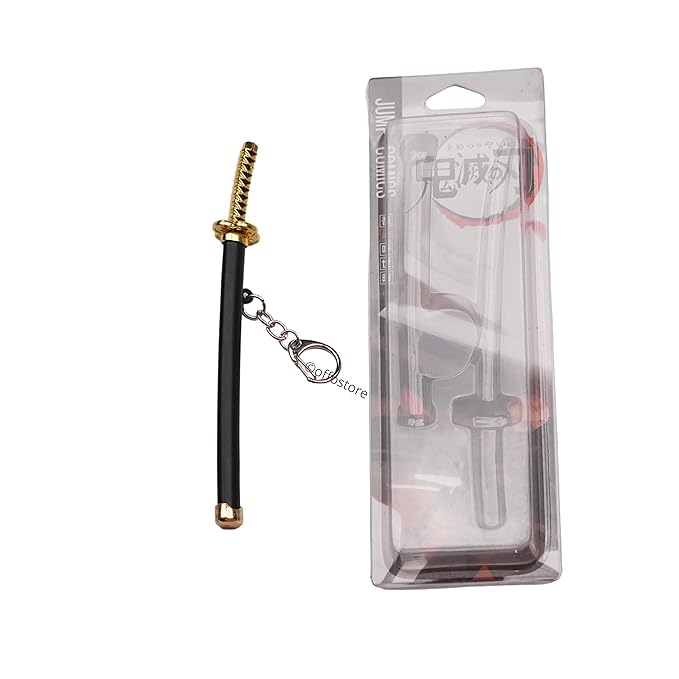 Demon Slayer Anime Sabito Katana Keychain Golden Handle