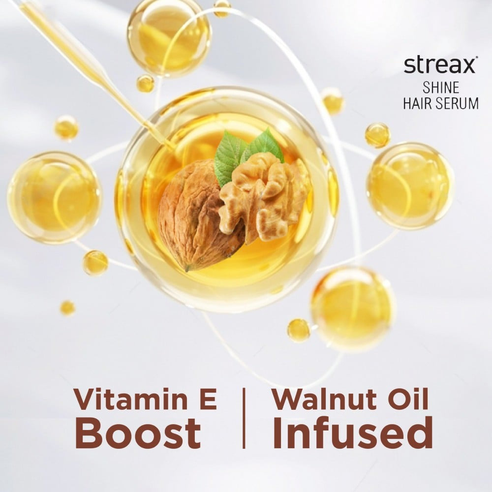 Streax Hair Serum Vitalised with Walnut Oil : 45 ml