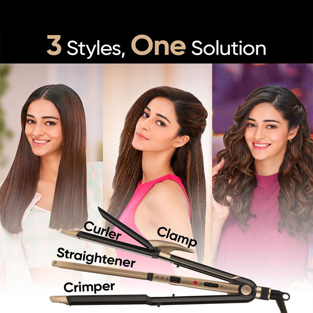 Vega 3-In-1 Hair Styler, VHSCC-01 (Black, 55W) : 1 unit
