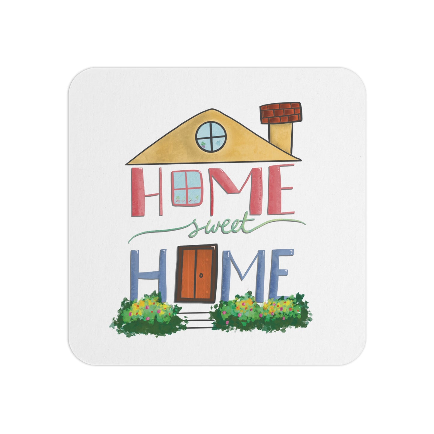 Home Sweet Home: Printed Coaster Set (Set of 4) - Prithvi Enterprises