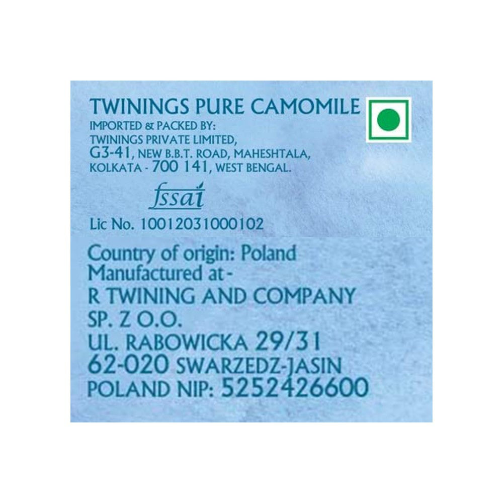 Twinings Pure Camomile Tea Bags : 25 units