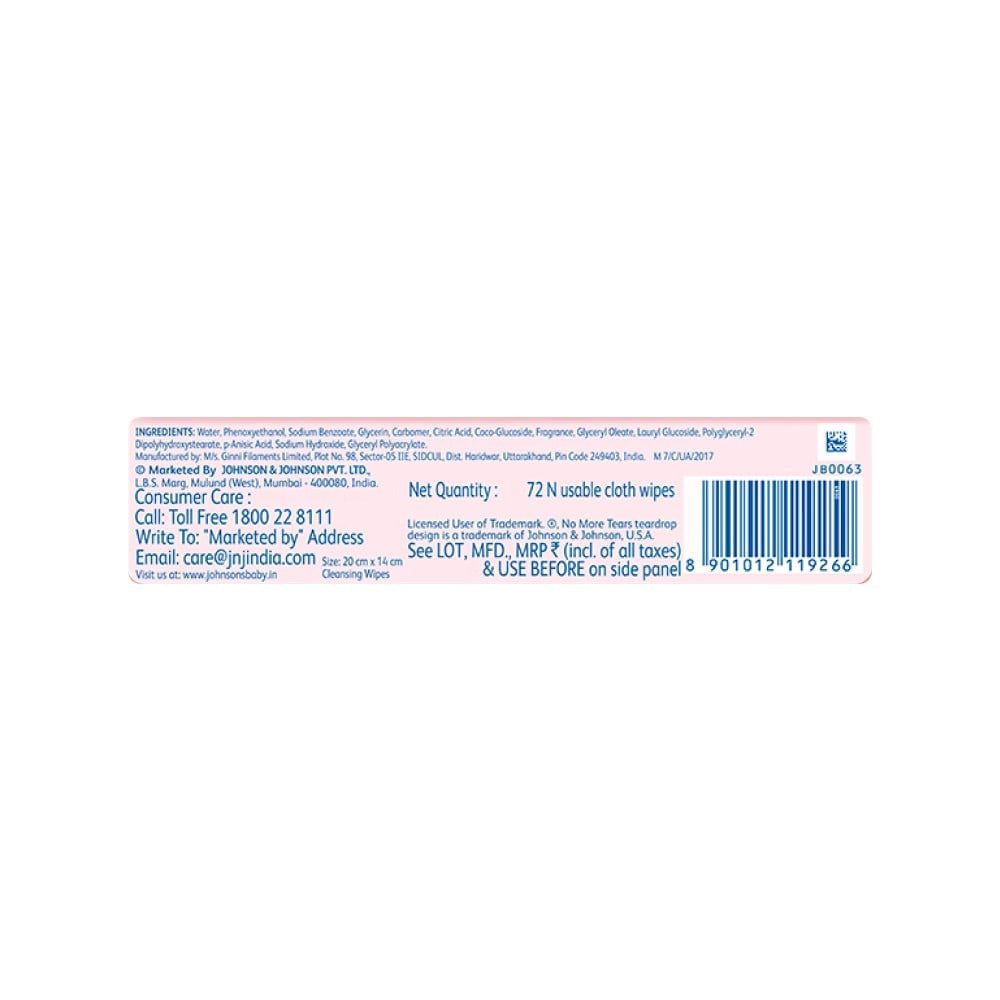 Johnson's Skincare Baby Wipes - Pack of 2 : 2 packs (2 x 72 wipes)
