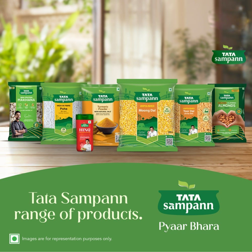 Tata Sampann Unpolished Yellow Moong Dal (Dhuli) Split : 500 g