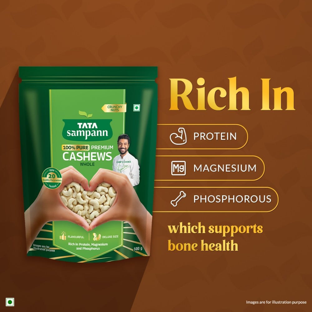 Tata Sampann Cashew (100% Pure Premium) : 500 g