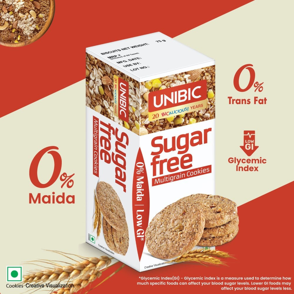 Unibic Sugar Free Multigrain Cookies : 75 g