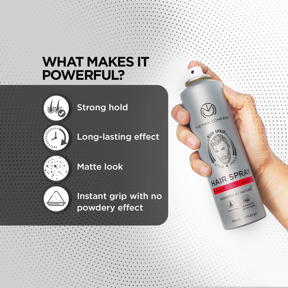 The Man Company Instant Grip Styling Men's Hair Spray : 250 ml
