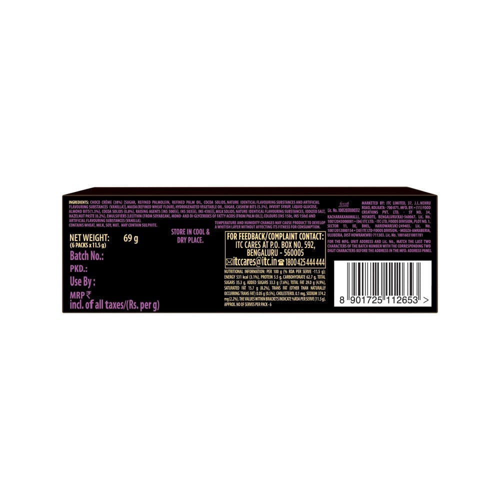 Sunfeast Dark Fantasy Choco Nut Fills Cookies - Pack of 2 : 2 x 75 g