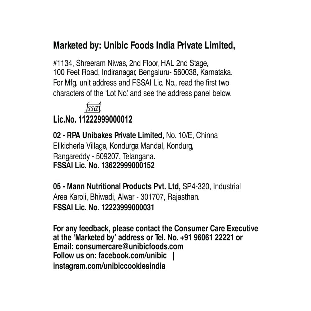 Unibic Sugar Free Oatmeal Cookies : 75 g