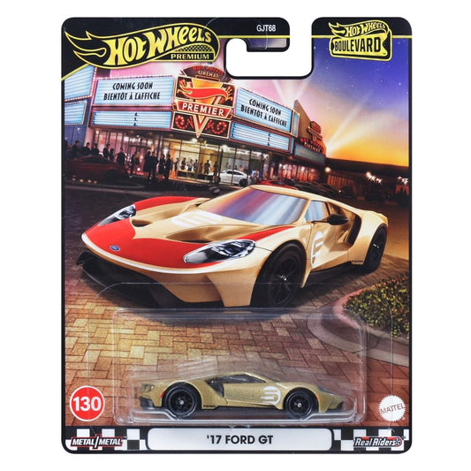 ’17 Ford GT (Golden) – Hot Wheels Boulevard Premium 2025 by Mattel