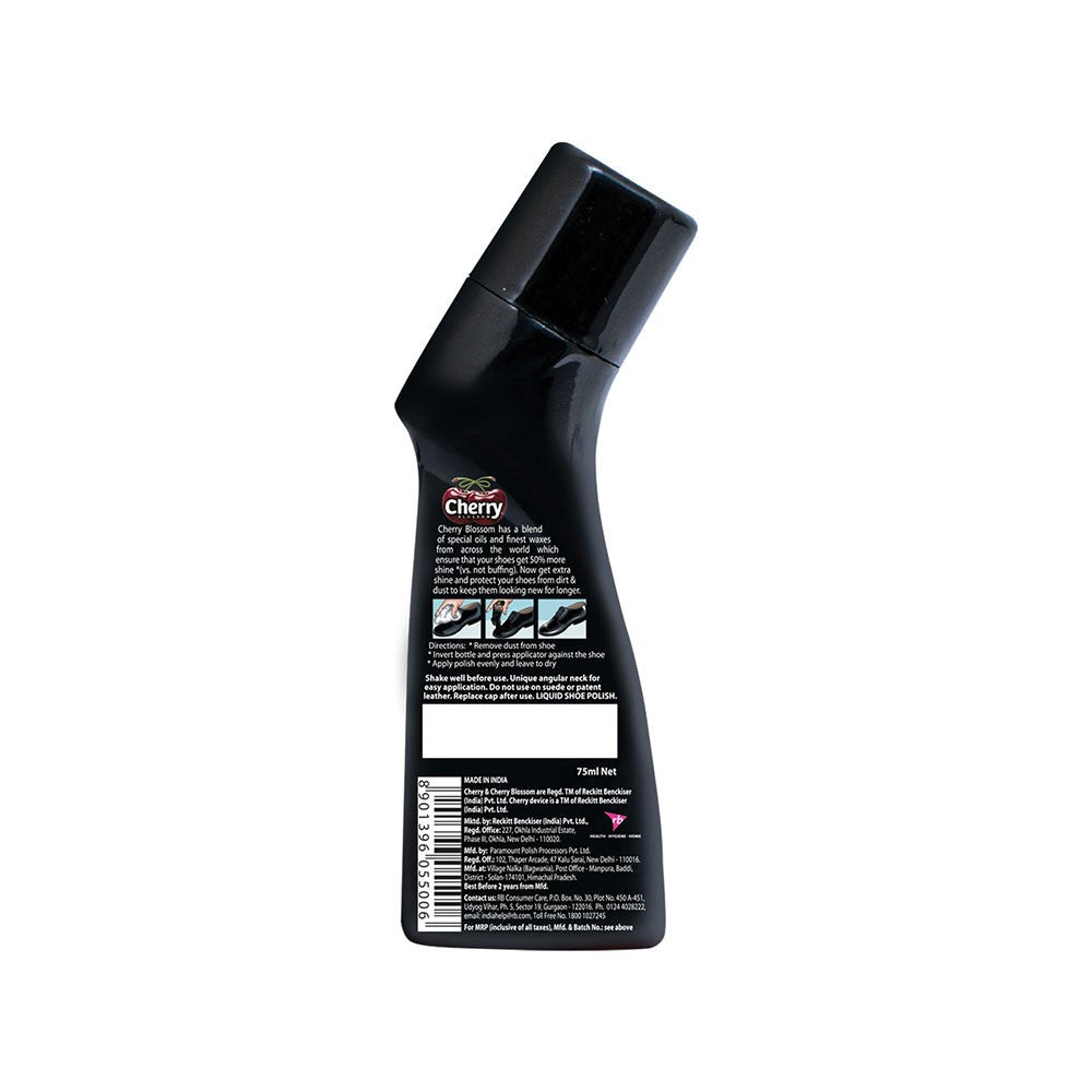 Cherry Blossom Black Handy Shoe Shiner + Black Liquid Shoe Polish Combo : 75 ml + 1 unit