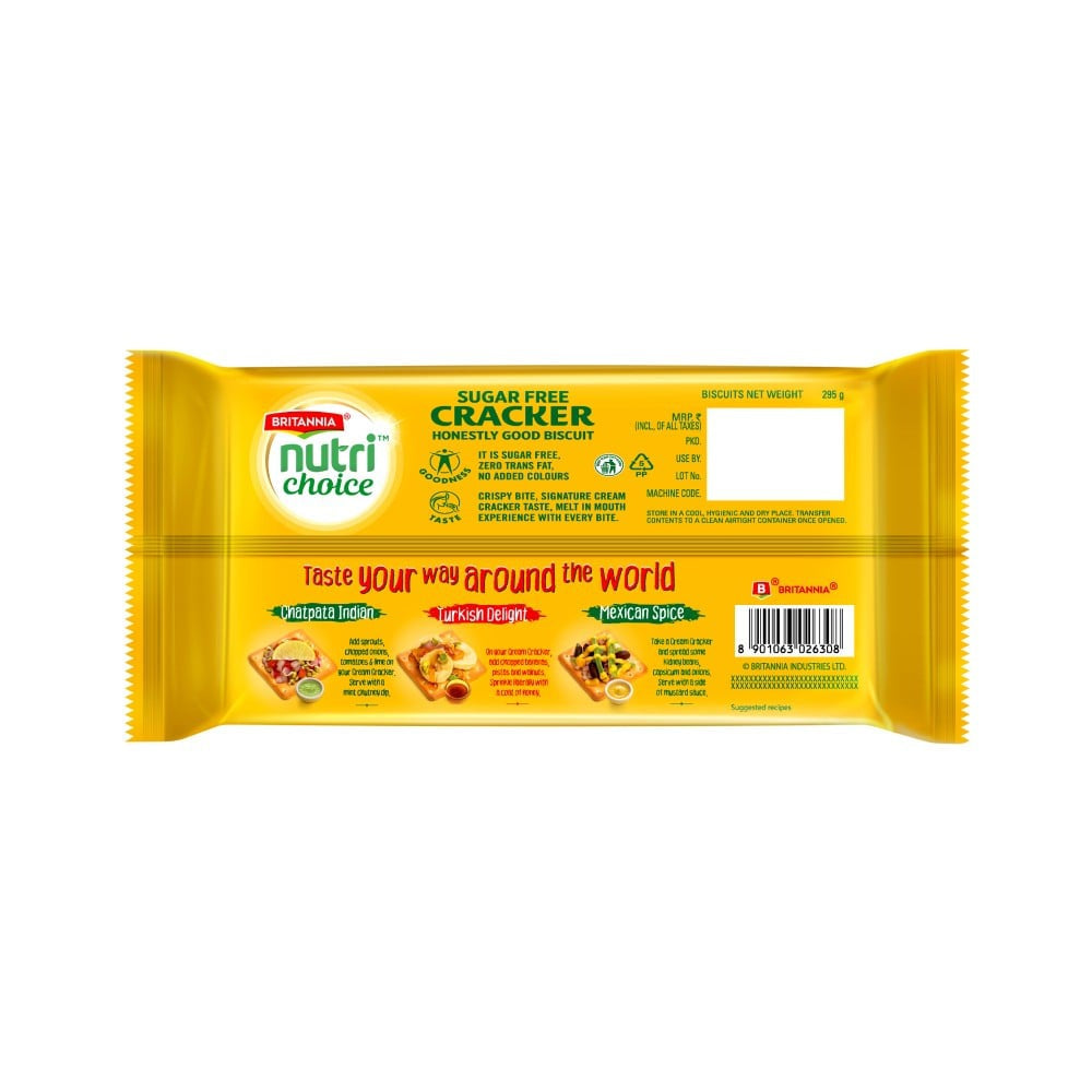 Britannia NutriChoice Sugar Free Healthy & Digestive Cracker : 295 g