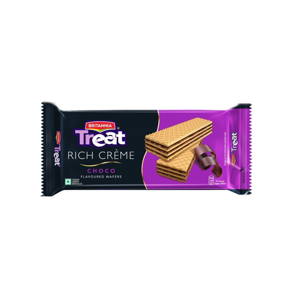 Britannia Treat Rich Creme Chocolate Flavoured Wafers : 55 g