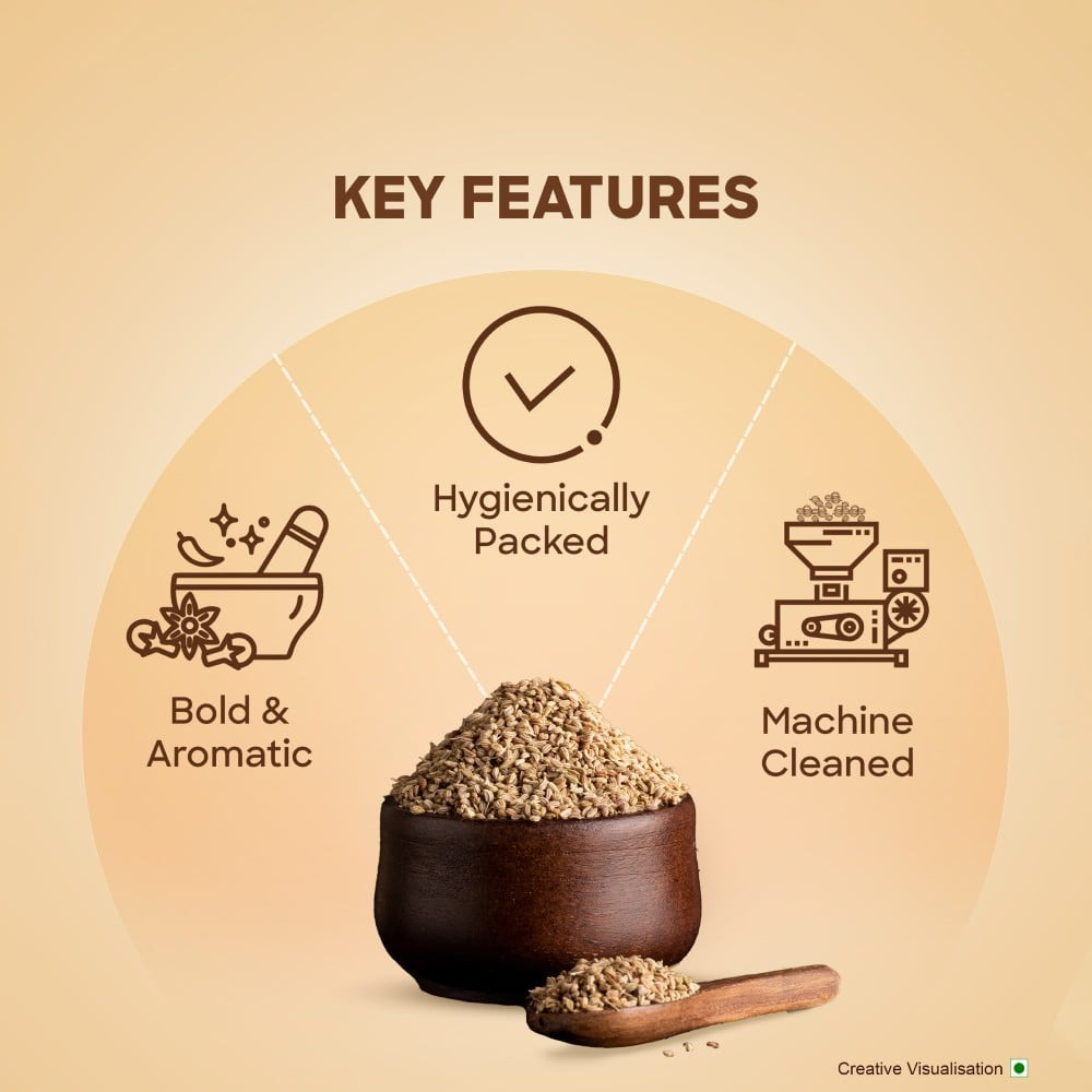 Aashirvaad Pure Whole Ajwain Seeds : 100 g