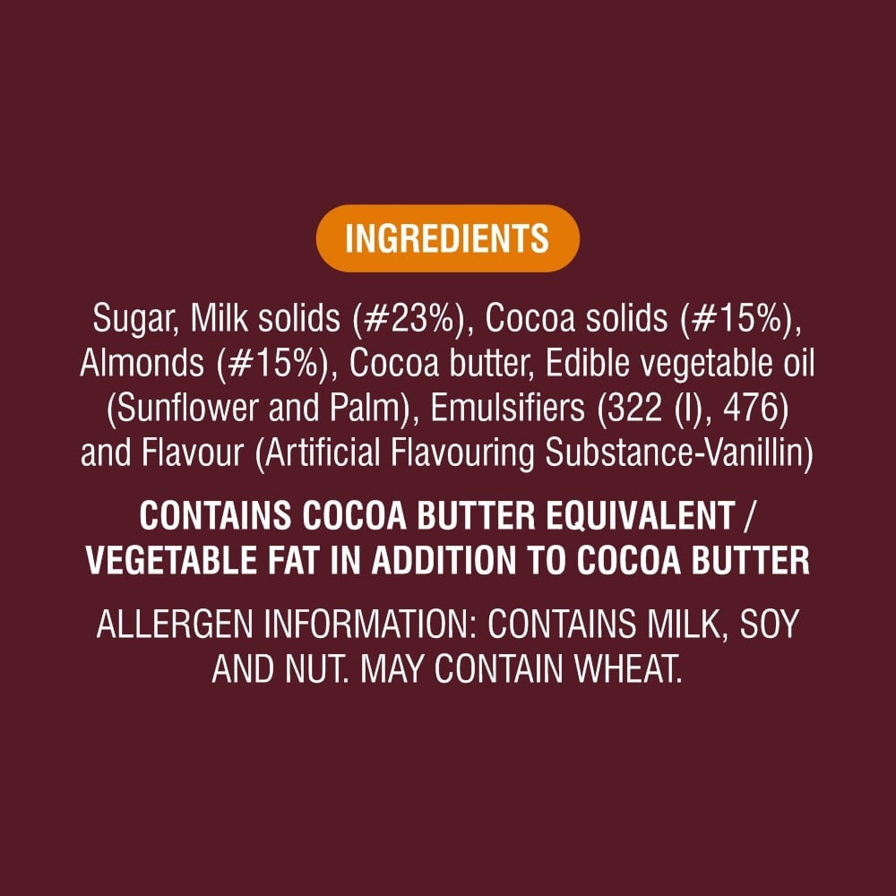Hershey's Whole Almonds Flavoured Chocolate Bar - Pack of 2 : 2 x 40 g