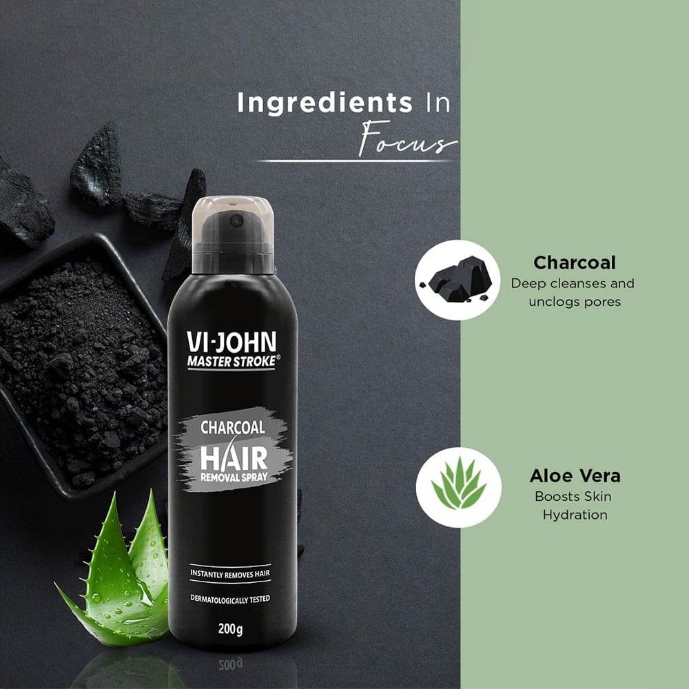 Vi-John Master Stroke Charcoal Hair Removal Spray : 200 g