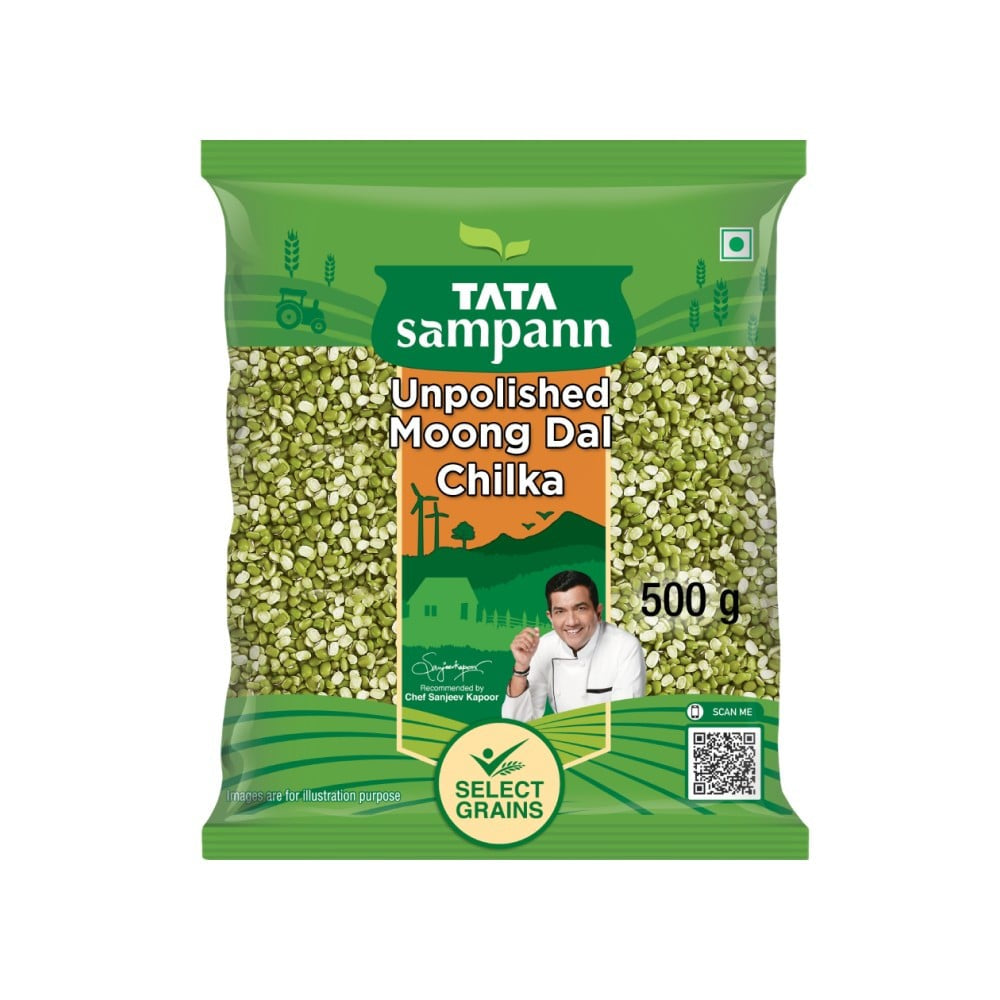 Tata Sampann Unpolished Green Moong Dal (Chilka) : 500 g