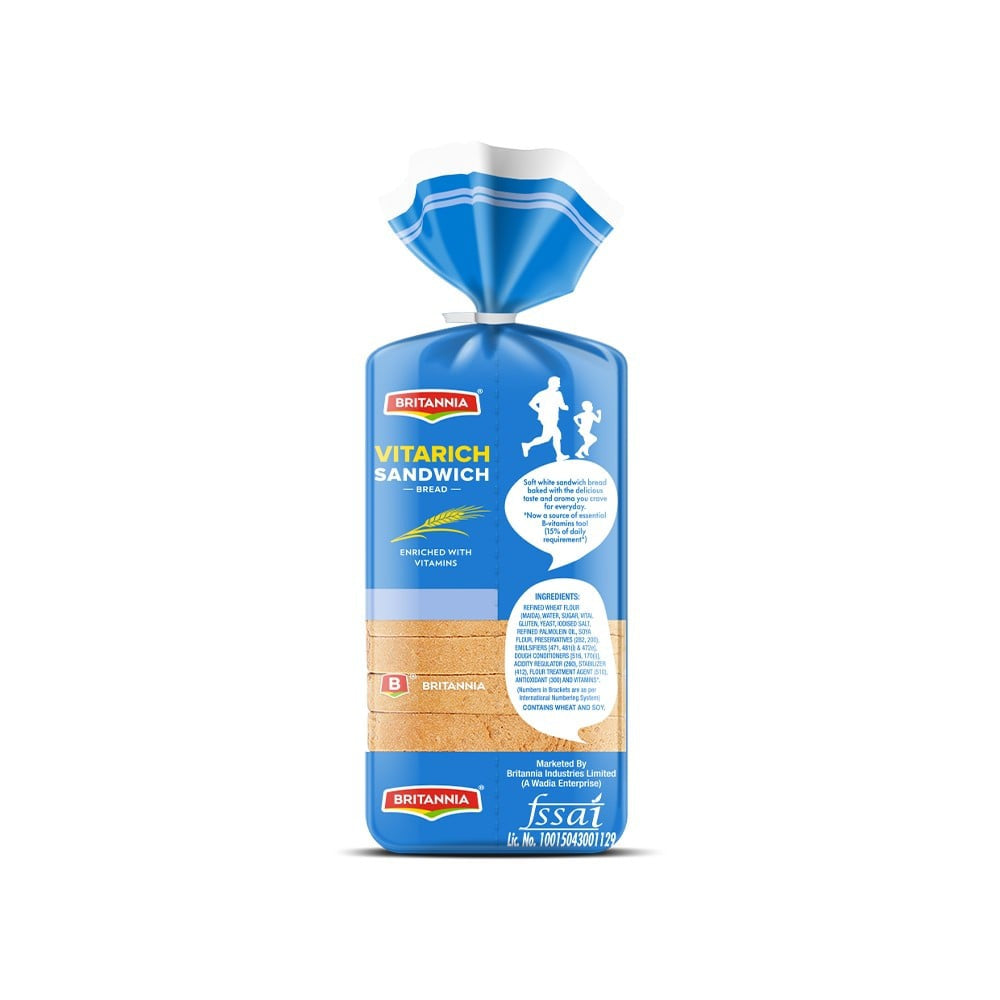 Britannia Vitarich Sandwich White Bread : 350 g