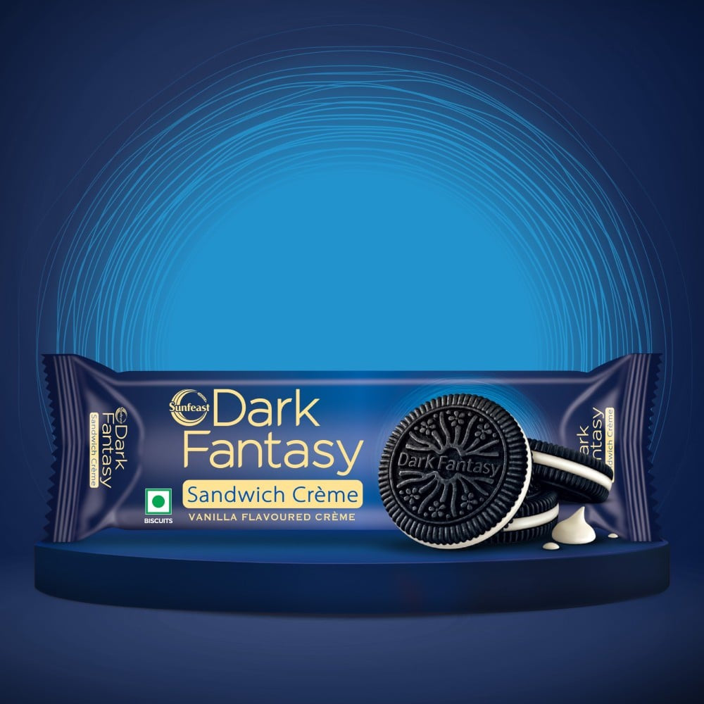 Sunfeast Dark Fantasy Vanilla Sandwich Cream Biscuit : 83 g