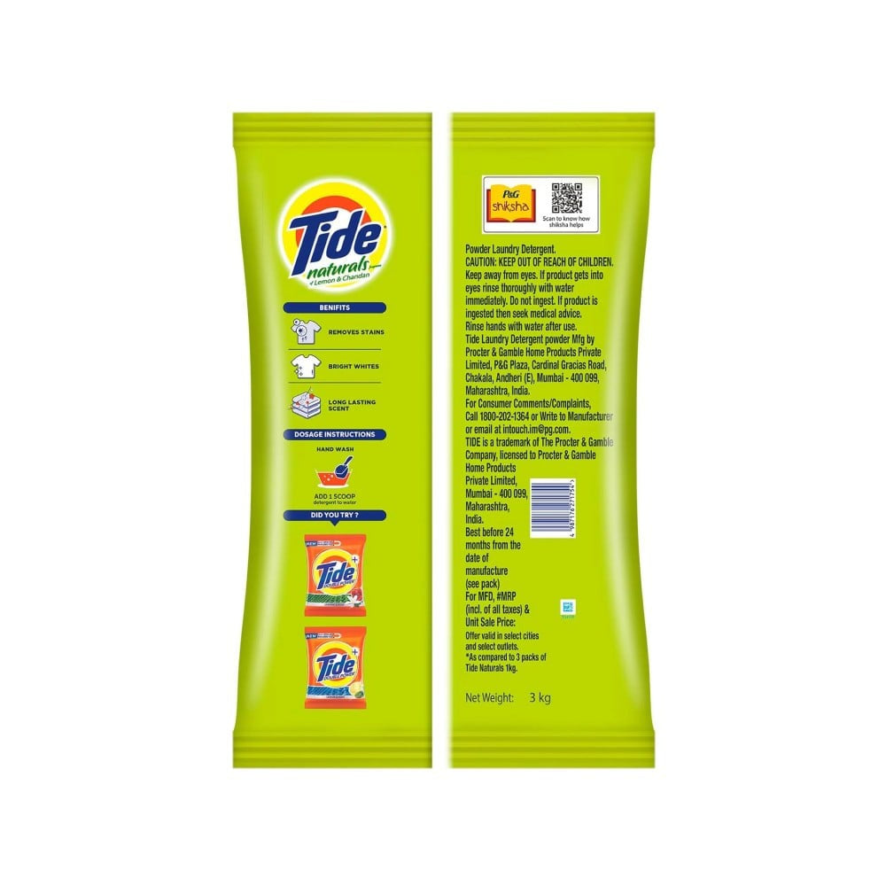 Tide Natural Washing Detergent Powder : 3 kg