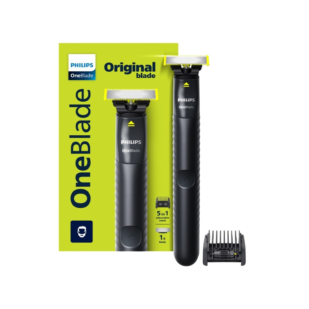 Philips 5 in 1 OneBlade Hybrid Razor & Beard Trimmer (Black) : 1 unit