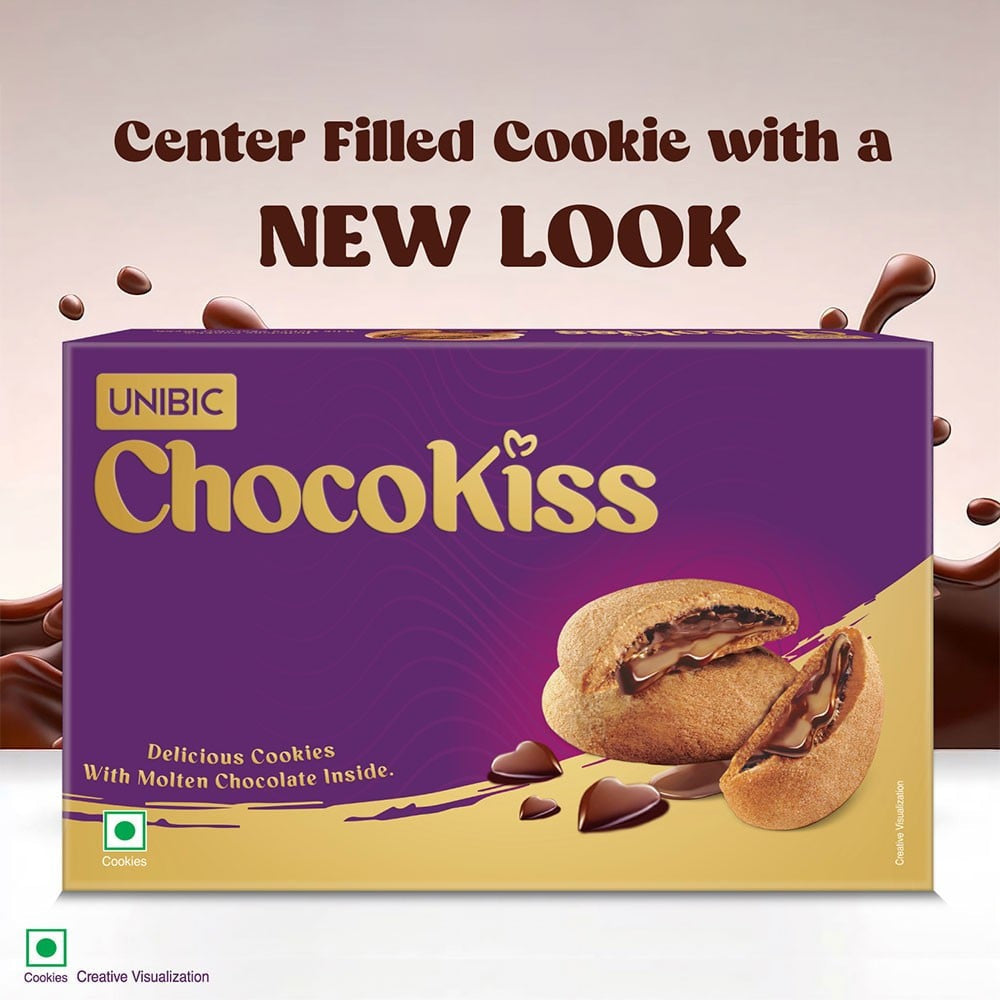 Unibic Choco Kiss Center Filled Biscuits : 250 g