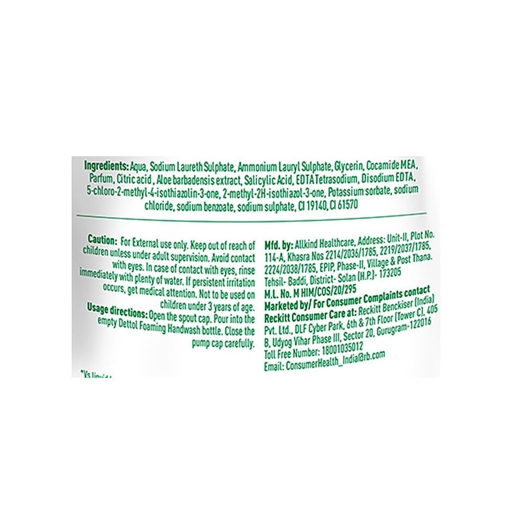 Dettol Aloe Coconut Foaming Handwash : 700 ml